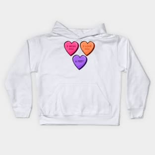 Quarantine Valentine Candy Heart 6 Feet Kids Hoodie